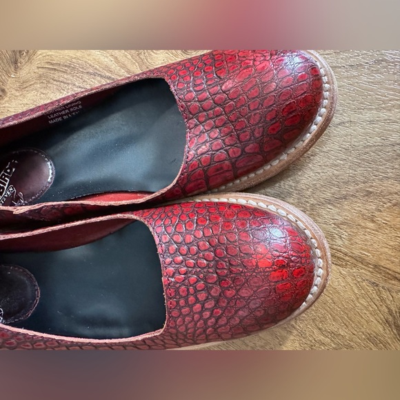 Freebird by Steven Maribel red croco leather shoes women’s size 8. - Picture 5 of 10